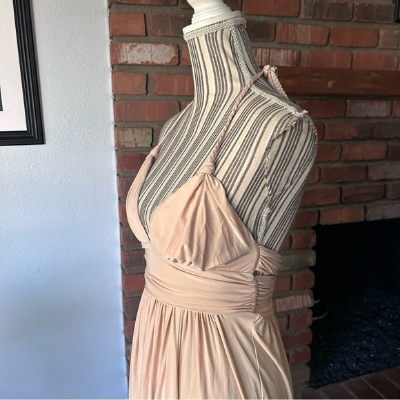 MISA Los Angeles Ever Maxi Dress in Nude Sz M - Picture 6 of 9